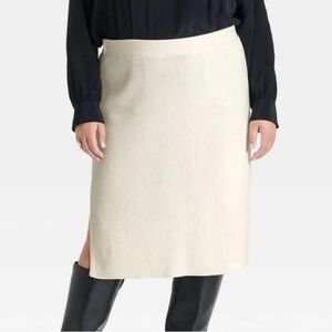 A New Day Cream  Skirt. NWOT. Sweater feel